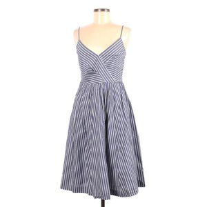 J. Crew NWT blue stripes fit & flare midi dress, 6
